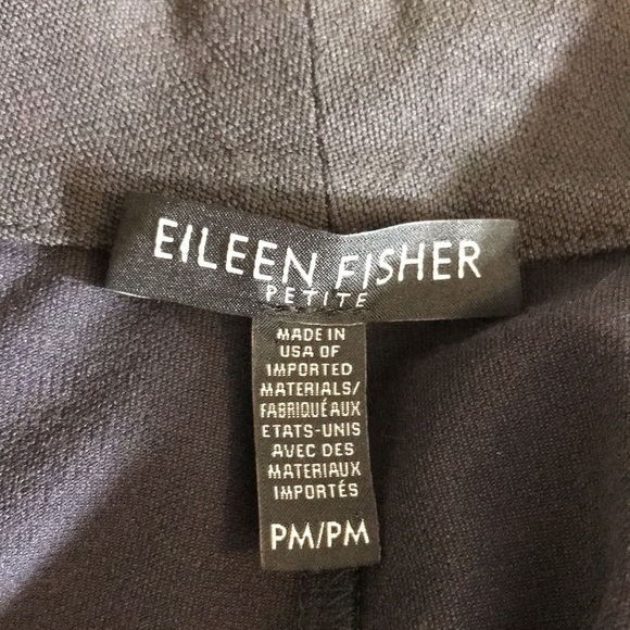EILEEN FISHER Stretch-Crêpe Dark Gray Cardigan Medium Petite - Picture 12 of 12